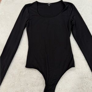Express Charcoal Long Sleeve Bodysuit